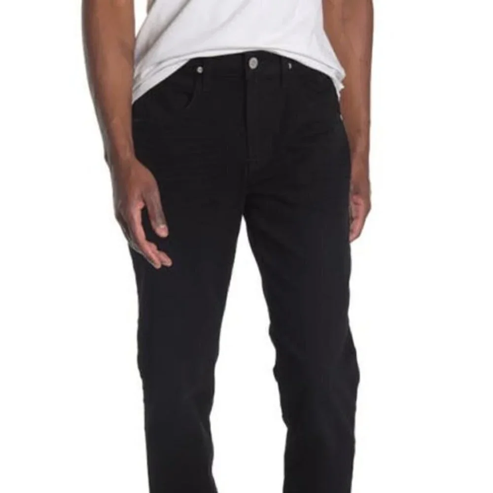 Hudson Jeans Mens Black Denim Blake Slim Fit Straight Leg Jeans Sz 30 x 34 New